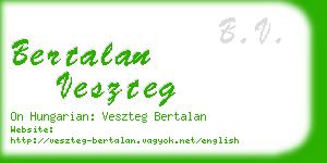 bertalan veszteg business card